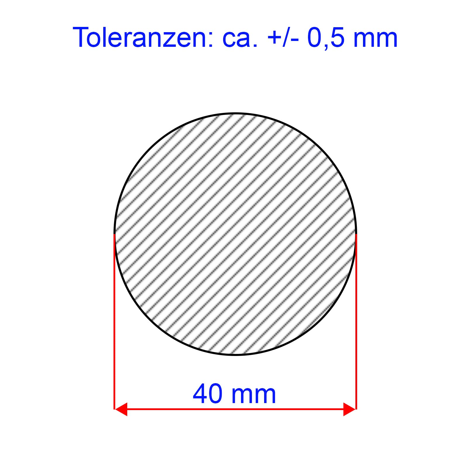 Aluminium rund Rundmaterial Aluminiumstange 40mm Alu rund Stange Alu rund bis2m
