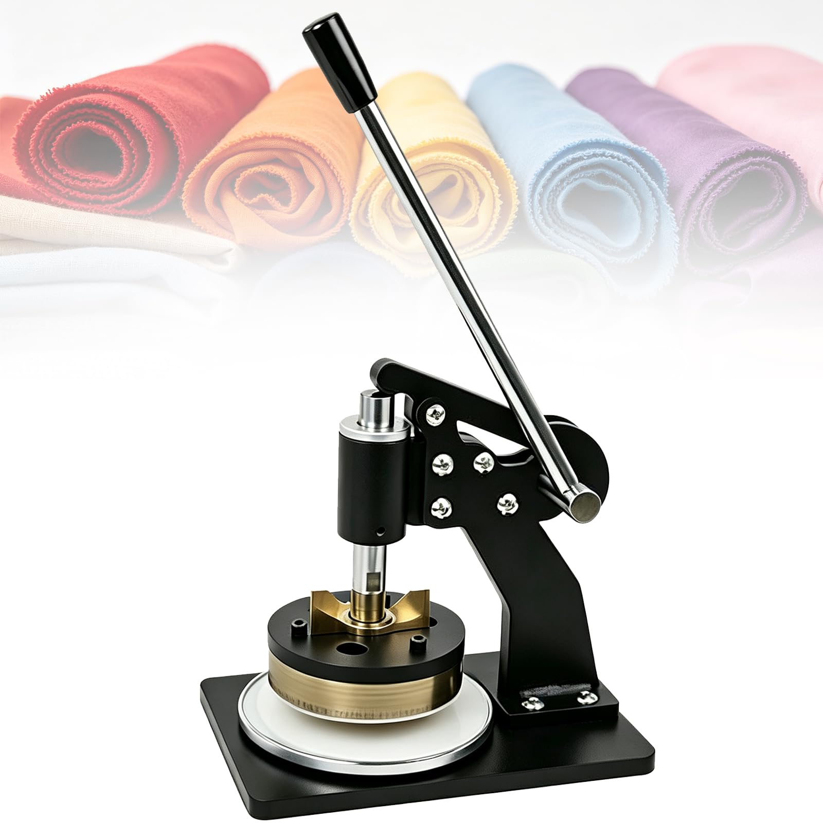 Campionatore Manuale A Pressione, Taglierina Manuale Per Campioni A Disco, Area Di Taglio 100 Cm² E Campione Rotondo Da 112,8 Mm, Spessore Di Taglio Regolabile Da 0,1 A 10 Mm, Per Tessuti, Carta