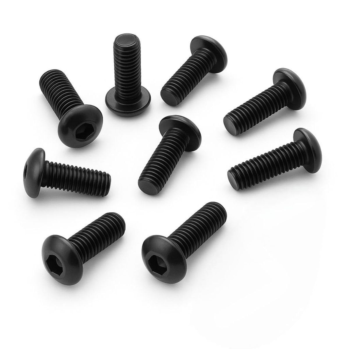 M4x16mm High Tensile Allen Button Head Screws | Hex Socket Drive, Full Threaded, Bright Finish, Machine Thread |Free Allen Key| (10PCS)