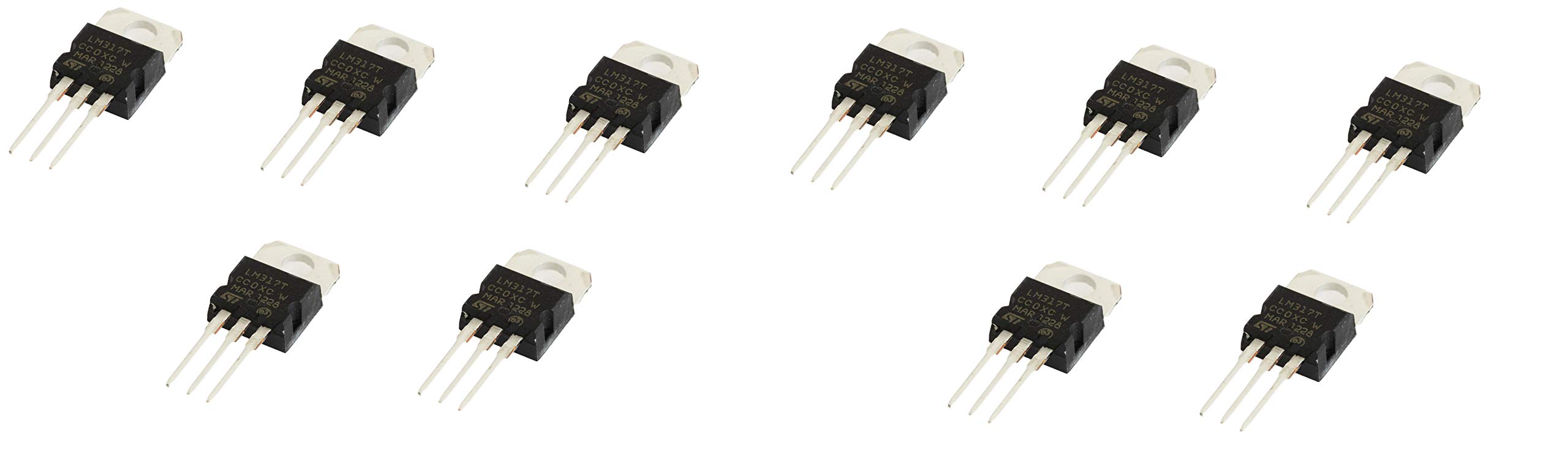 TechWiz LM317 Voltage Regulator IC TO-220 Adjustable Three-Terminal Regulators Field Effect Transistor Original Integrated circuit electronic Components (10 Pcs)