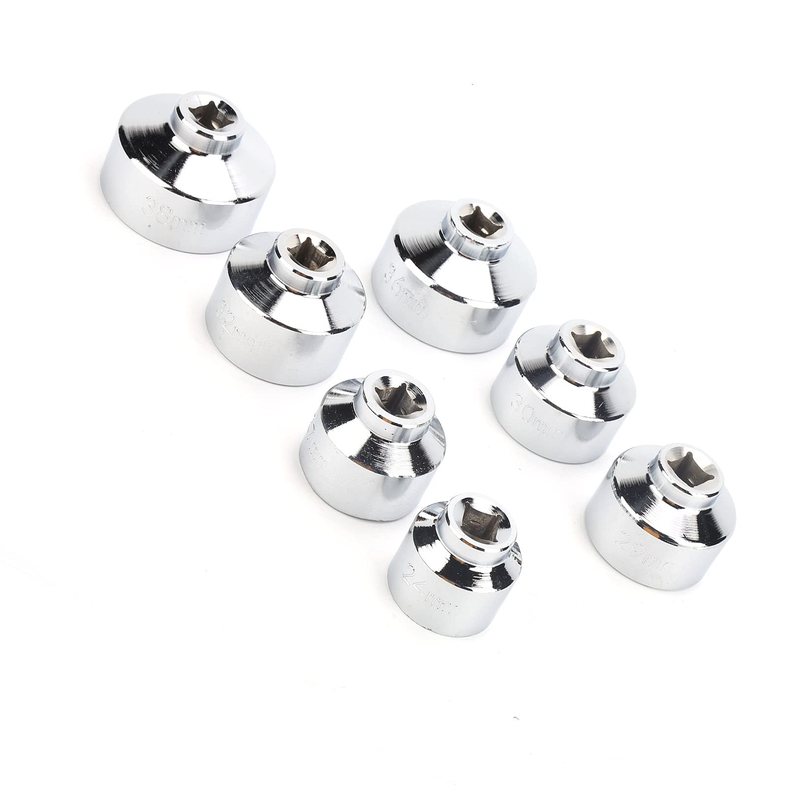 Ensemble d'outils de clé à clé à huile universel 7pcs 24 27 29 30 32 36 38 mm de cartouche en papier conception de cartouche en papier