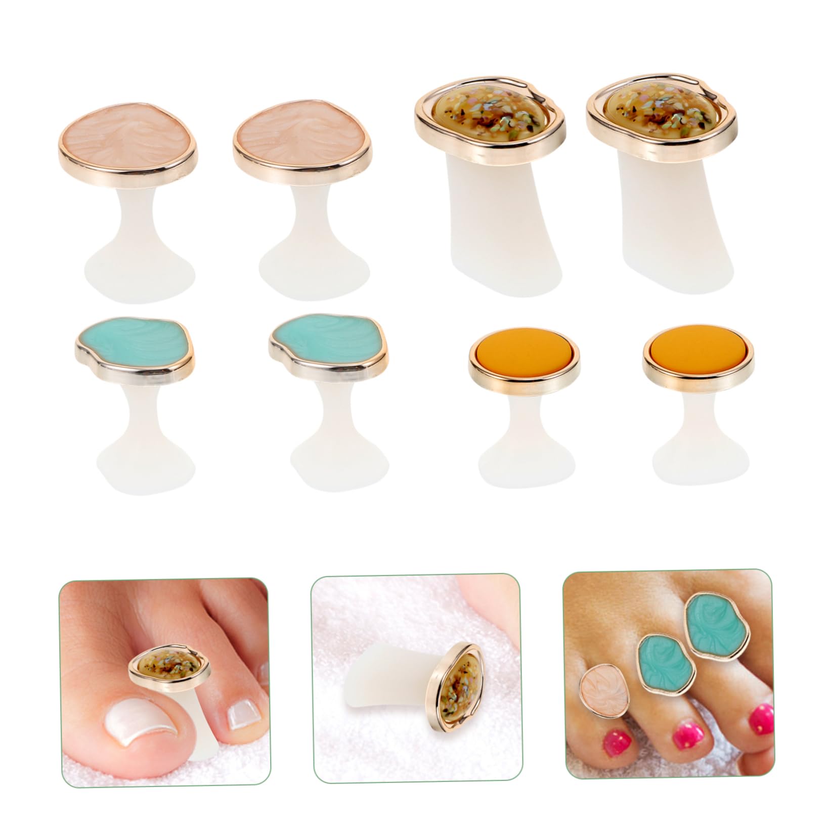 Didiseaon 1Set Silicone Toe Separators Manicure Accessories for Pedicure Design for Toe Alignment Nail Art for Overlapping Toes Ingrown Toenails