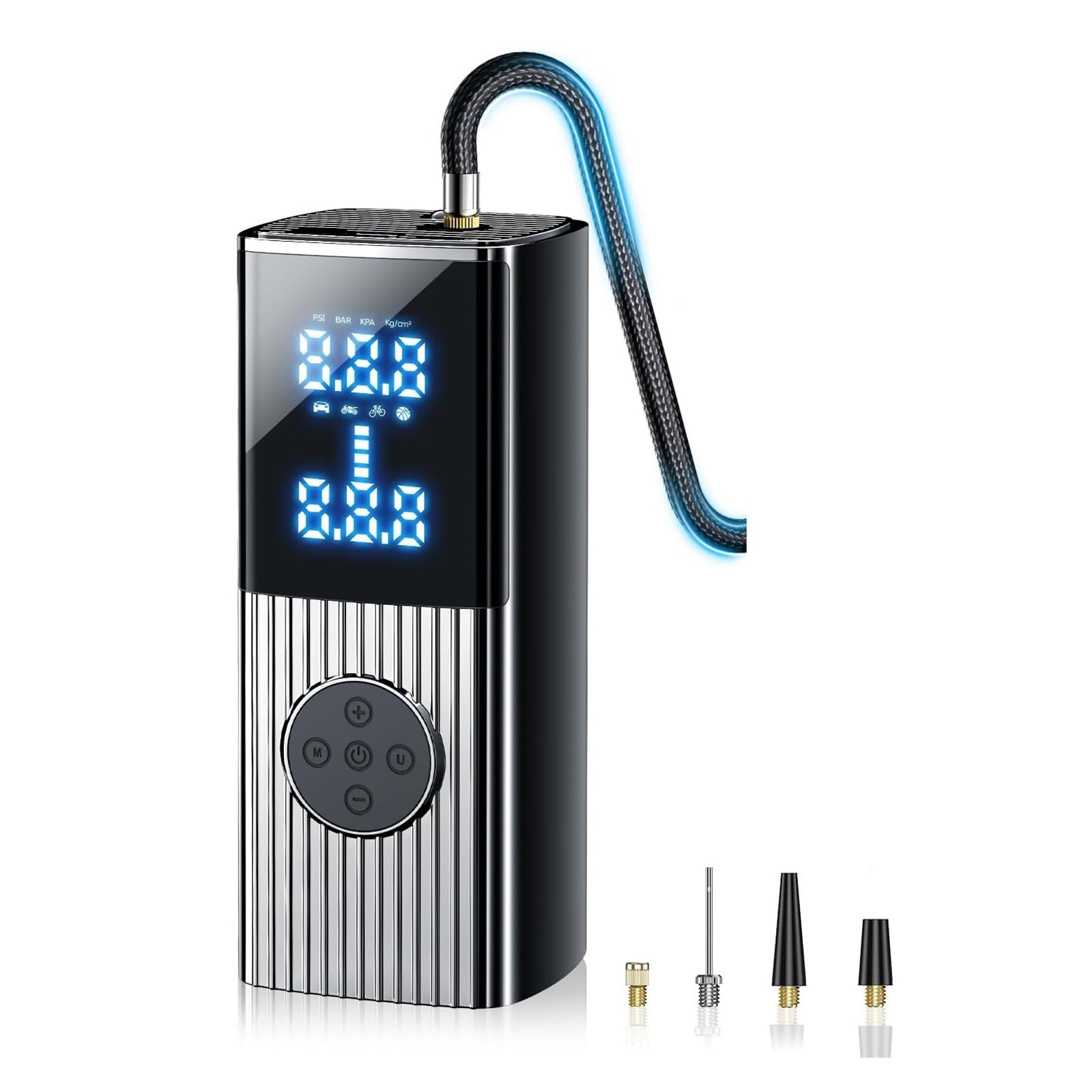 30000mAh 60L/min Samochodowa Pompa Powietrza Akumulatorowa Sprężarka Przenośna Elektryczna Inflator Pompka Do Rowera Szybkie Pompowanie Wysiłku