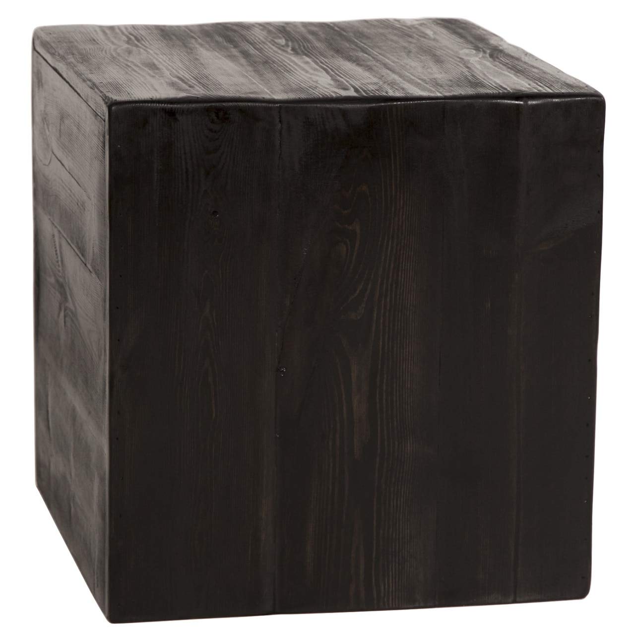 USA-Made Rustic Black Cube Stool/Table