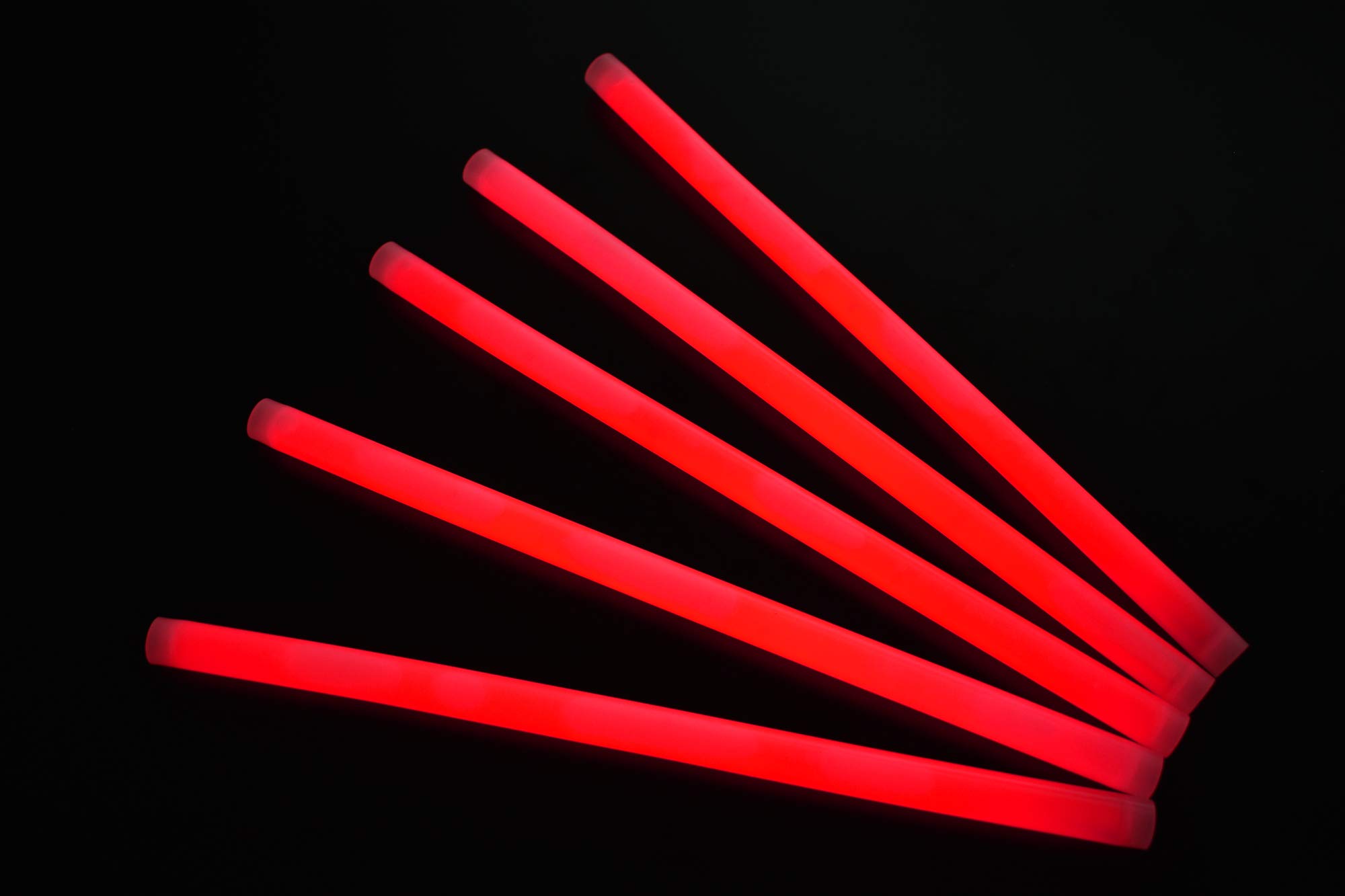 DirectGlow Red Bulk Glow in the Dark 10ct 12 inch Jumbo Glow Sticks for Glow Party Birthday Festivals Wedding Camping