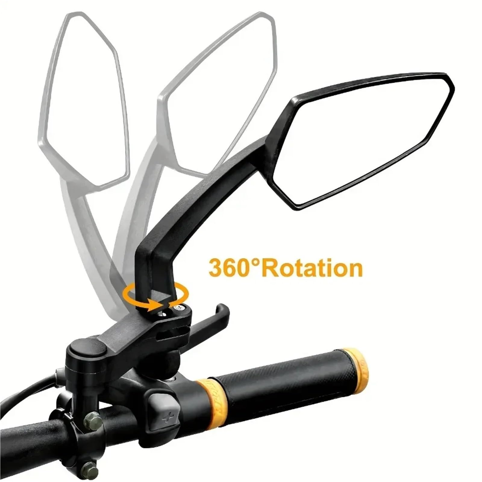 Mini Fahrradlenker Spiegel Universal Bike Handlebar Mirror, Wide Angle Safety Glass for Bicycle & E-Bike