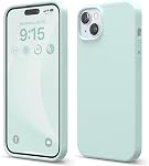 elago Compatible with iPhone 15 Plus Case, Liquid Silicone Case, Full Body Protective Cover, Shockproof, Slim Phone Case, Anti-Scratch Soft Microfiber Lining, 6.7 inch (Stone)