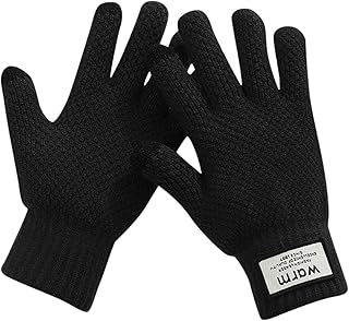 Ski Gloves Mittens Men Men Can Enable Screen Gloves Men Warm Knitted Gloves Mittens Winter Keep Warm Knitting Golves Students Outdoor Riding Hiking Mittens Mittens for Women Cold Weather Heated Winter