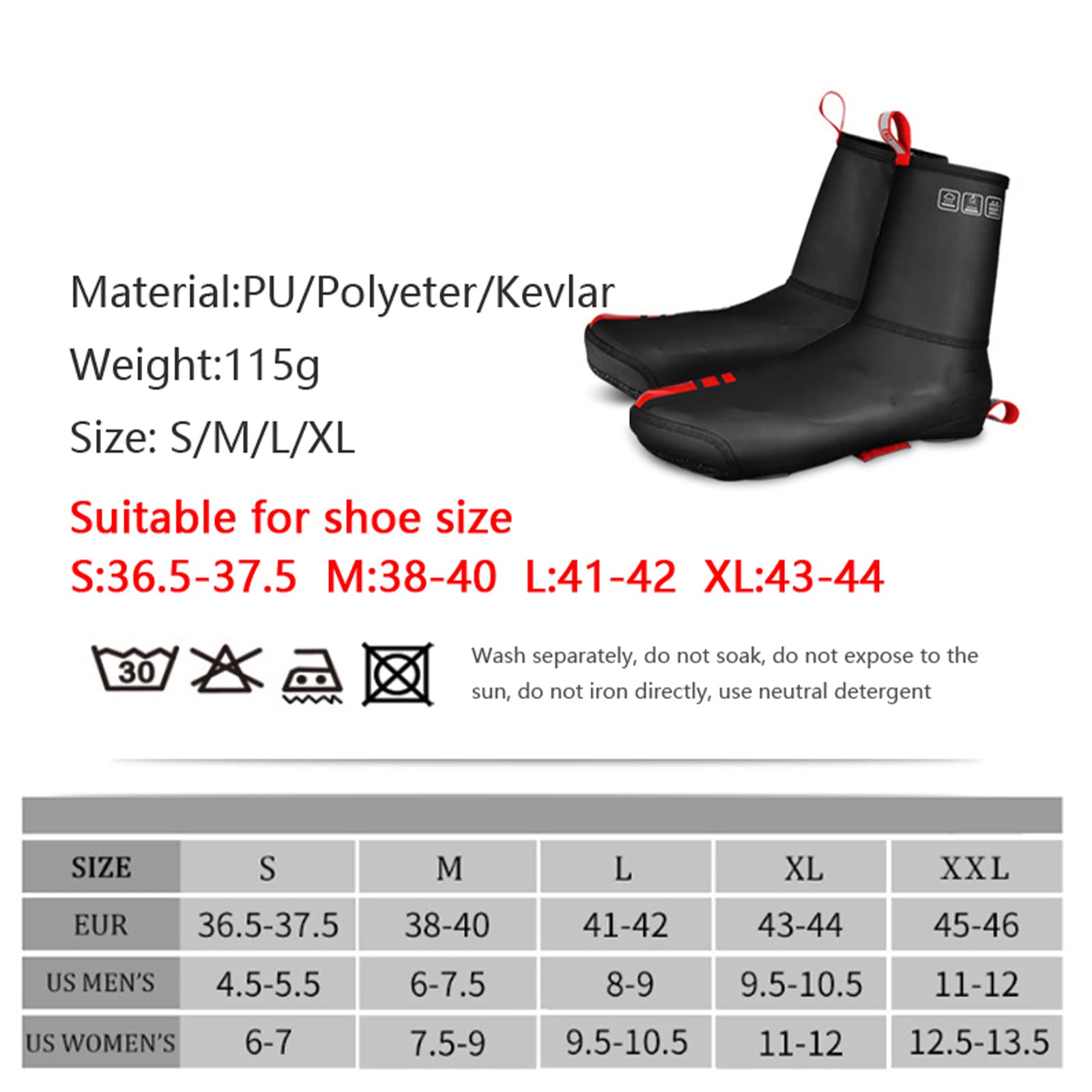 Cubrezapatillas de Ciclismo Fundas para Botas Impermeables a Prueba de Polvo Invierno Deportes al Aire Libre Cálido Térmico Cubrezapatillas de Ciclismo Botines de Bicicleta de Carretera/Montaña