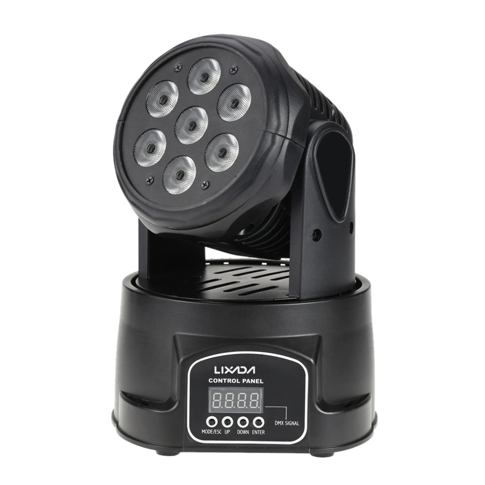 Morelian DMX-512 Mini Moving Head Light 4 In 1 RGBW LED Stage Ligfht Lighting Strobe Professional 9/14 Channels Party Disco Show 105W AC 100-240V Sound Active