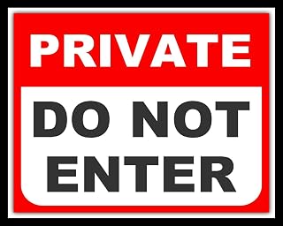 Private Do Not Enter Warning Notice Trespass Security Metal Plaque Tin Sign 8 x12