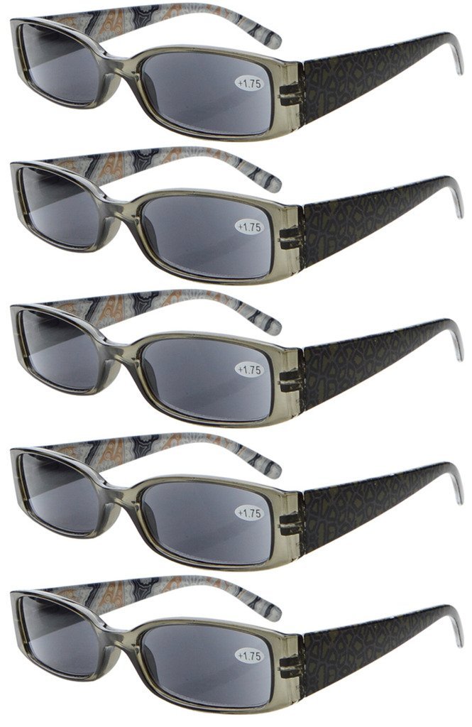 Eyekepper 5 Pairs Reading Glasses for Women Reading Inlcude Reader Sunglasses