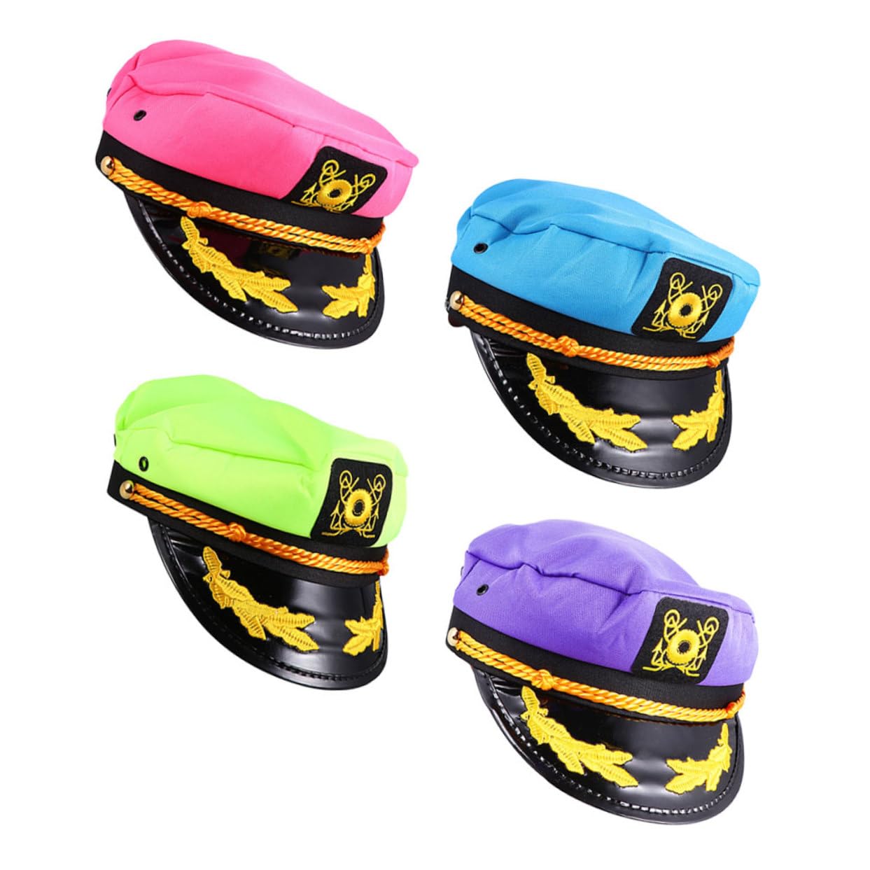 KOMBIUDA 4 Pezzi Cappelli da Capitano e Marinaio per Donna e Uomo Cosplay Party Yacht Feste Tema Decorativi e Confortevoli