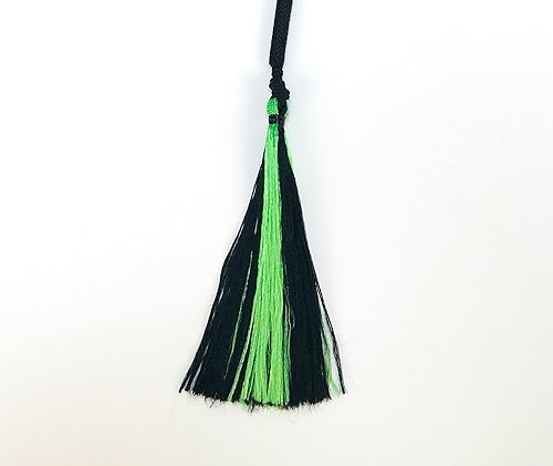 Miniatura 2 de Pig Whip - Black & Lime Nylon Tassel