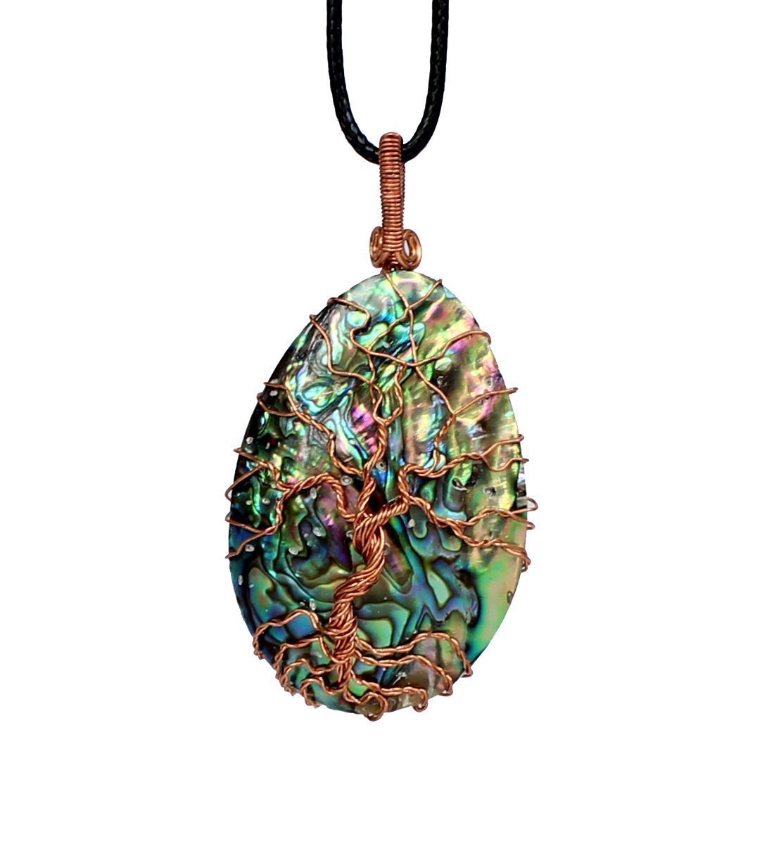 Hand-Woven Tree Necklace Copper Wire 