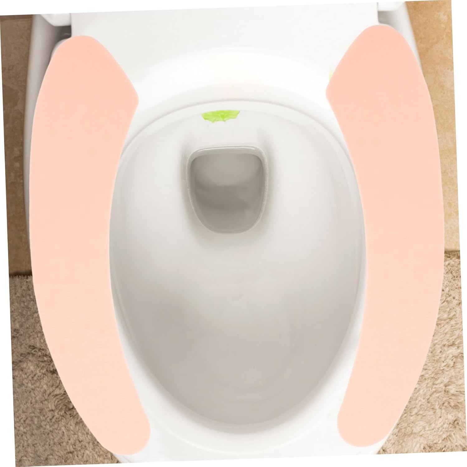 SHERCHPRY 40pairs Washable Toilet Seat Covers Plush Toilet Seat Cushion Mats Soft and Warm Self-Adhesive Pads for Comfort Easy to Install Quick Drying Convenient Home Use
