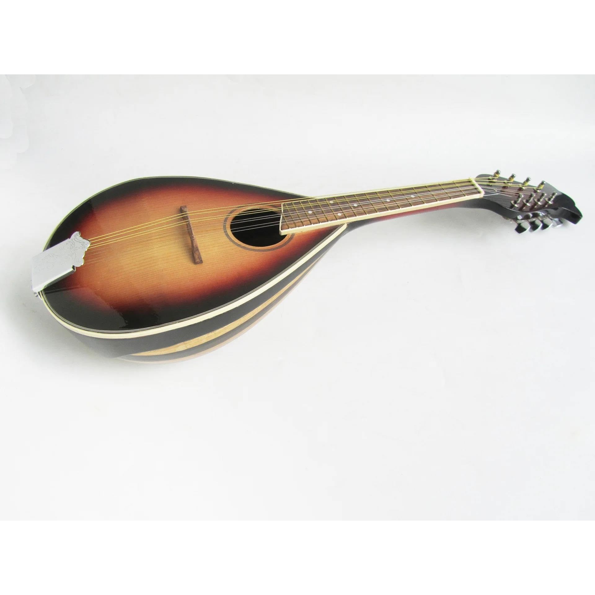 Mandoline À 8 Cordes En Bois Massif Fabriqué À La Main Sunburst