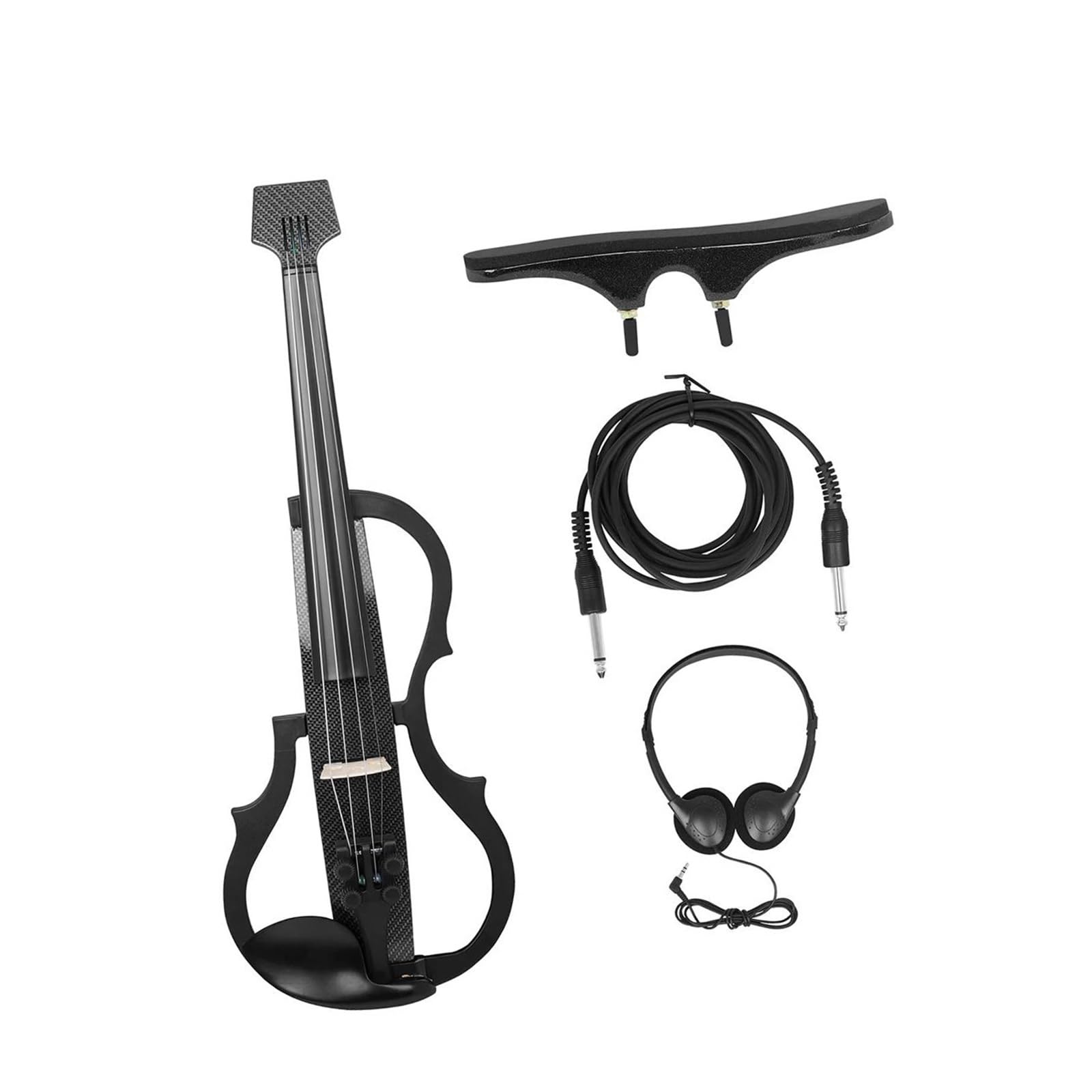 Violino Elettrico 4/4 Con Corpo In Fibra Di Carbonio ABS E Accessori Per Strumento A Corda Violino
