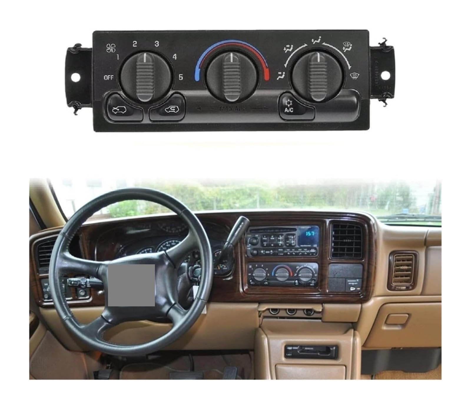 Ensamblaje Control Aire Coche Para 1500 2500 3500 599-266 Módulo De Control Climatización Delantero Panel Calefacción Y Aire Acondicionado HVAC