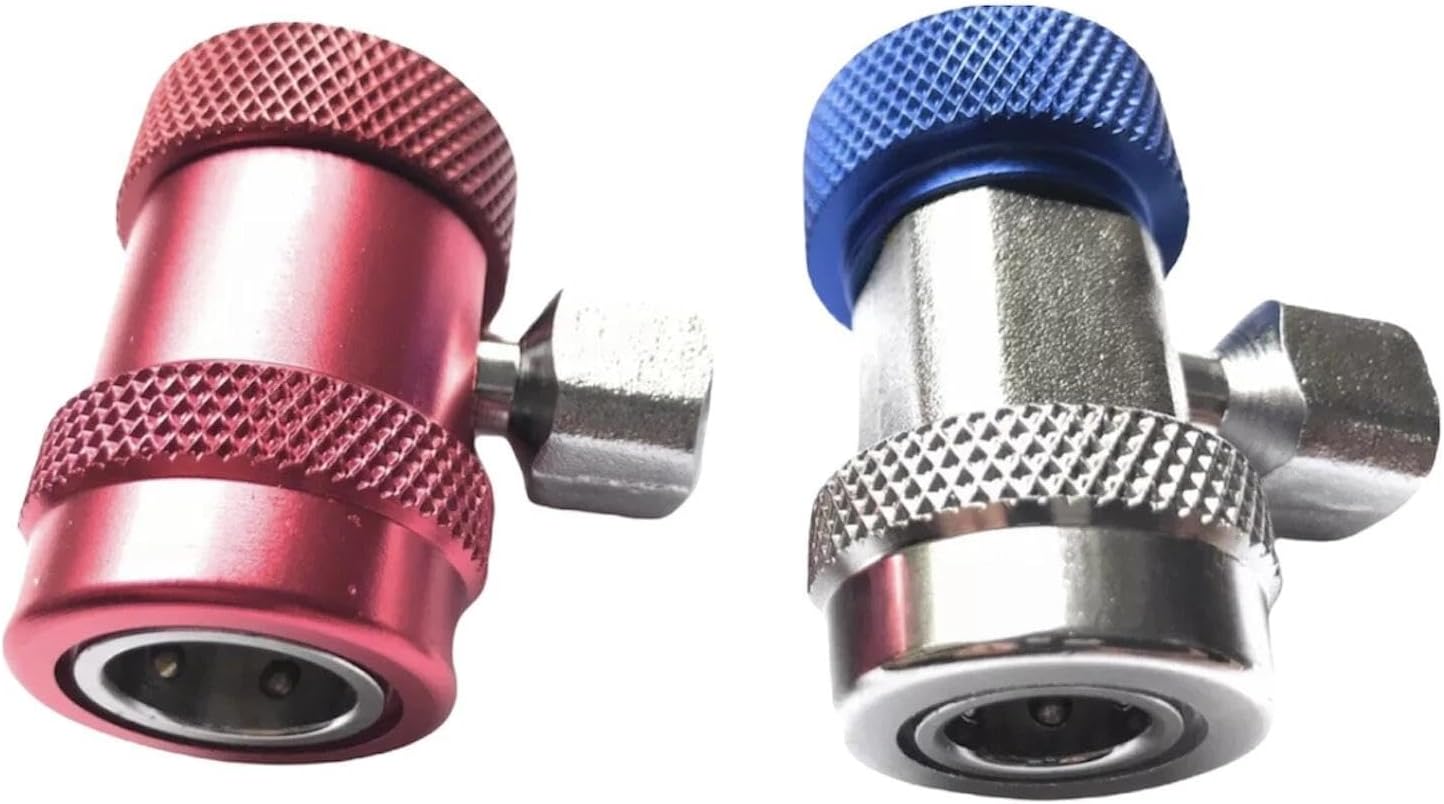 For 2x R134 Quick Connector Adapter Coupler Auto A/C Manifold Gauge Set Low/High