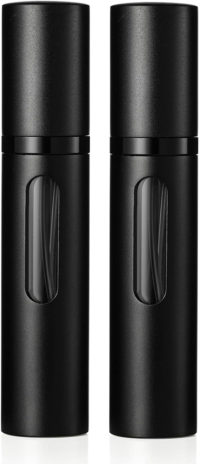 SixTmoon Perfume Atomizer Bottle, Portable Refillable Perfume Bottle Sprayer Leakproof, Travel Mini Size Cologne Sprayer for Men Women, 8ml (Black & Black)