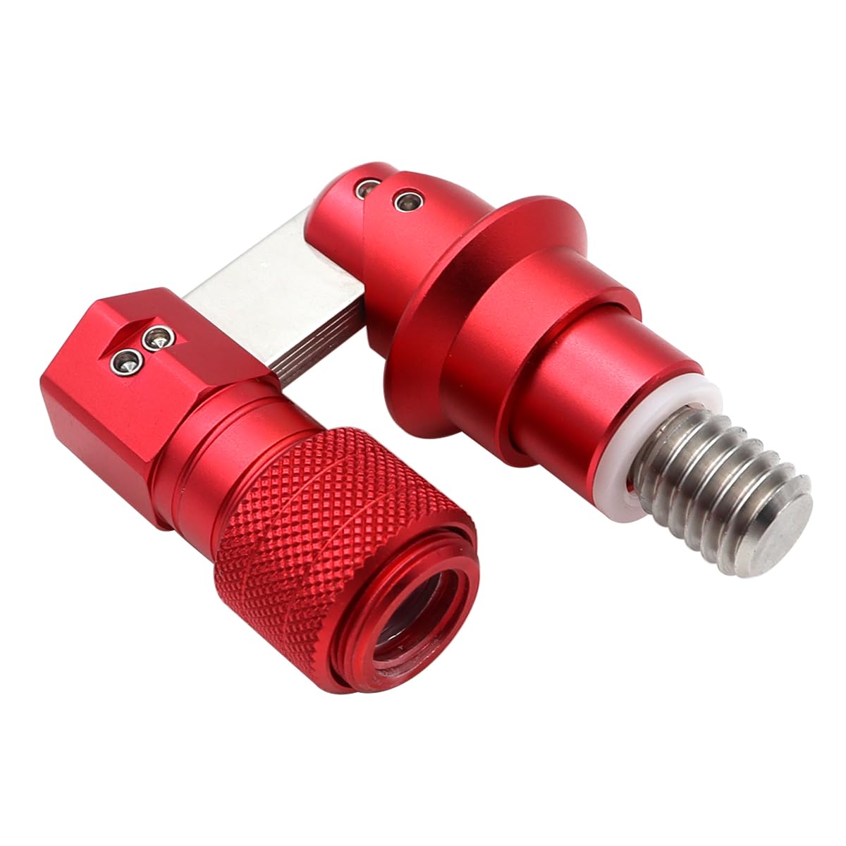 Muiltvoe Fishing Net Joints Landing Net Connector Mini Quick Release Connector Joint Adjustable Aluminium Alloy