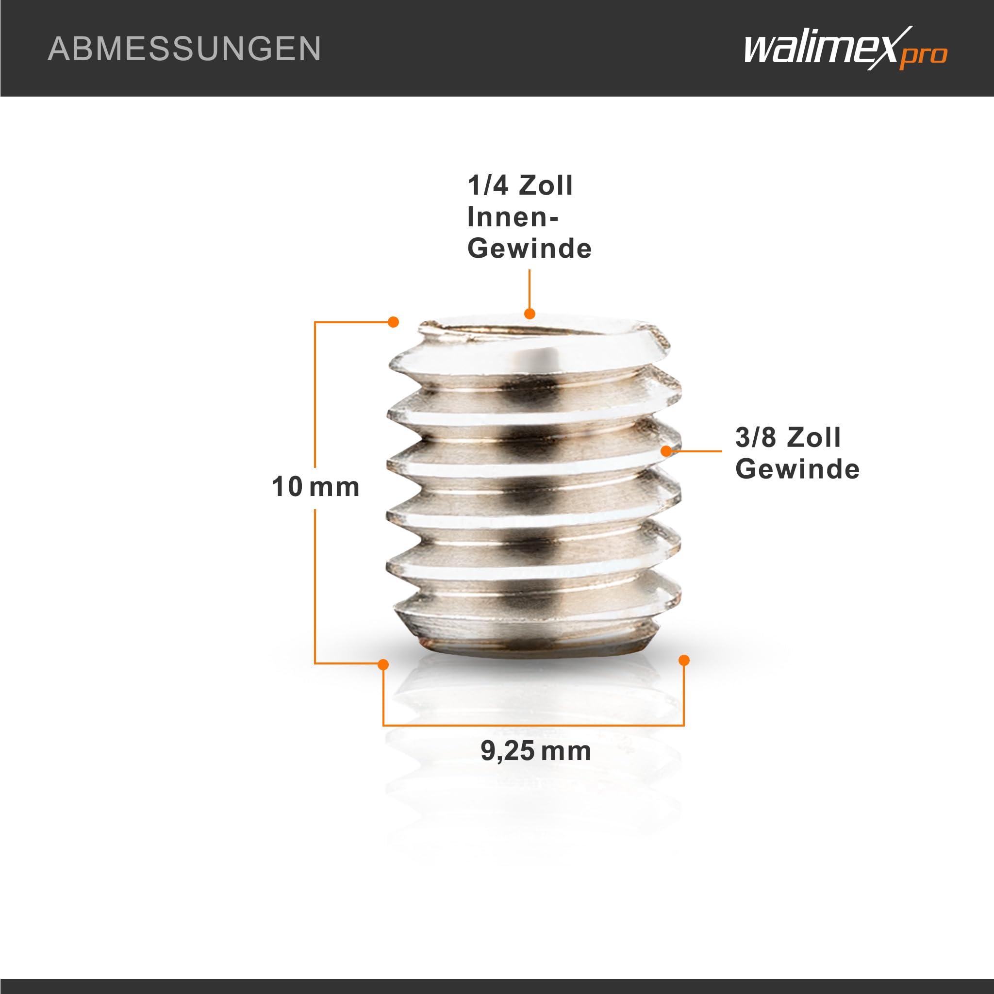Walimex adapter gwintowany 1/4 cala na 3/8 cala