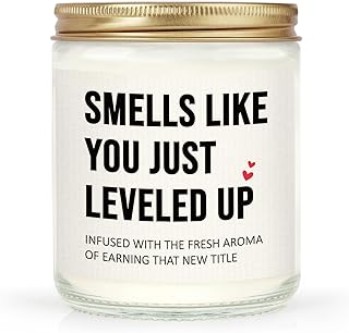 Promotion Gifts for Women Men, New Job/Parents Candle, Congratulations Gift for Women, Funny Congrats Gift for Coworker, Gamer, Friend, Boss, Teacher, Nurse, Handmade, 7oz