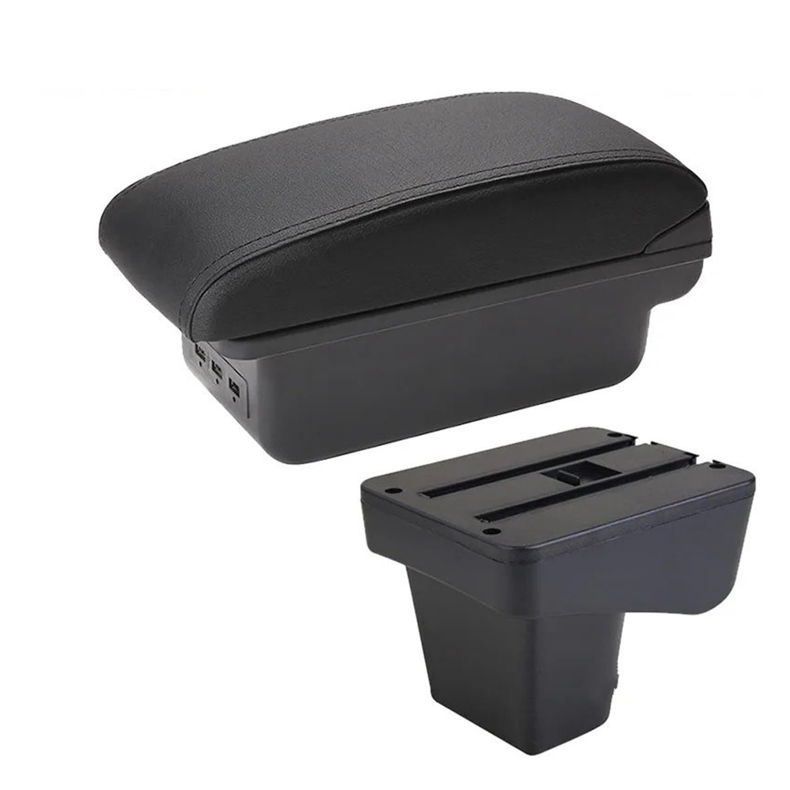 GBGWRMRYX Center Armrest Box For Suzuki For Vitara Car Armrest Retrofit Parts Dedicated Center Storage Box Interior USB Accessories Arm Rest(B2 Black line 3USB)