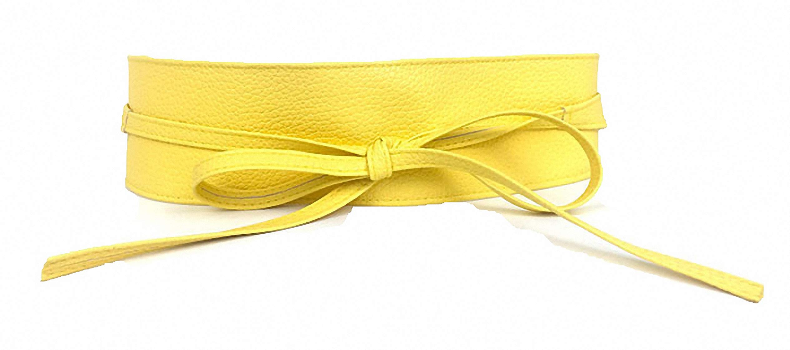 Women's Waist Belts Soft PU Leather Cinch Belt Self Tie Wrap Around Obi Waist Band Boho Belt Wide Waistband