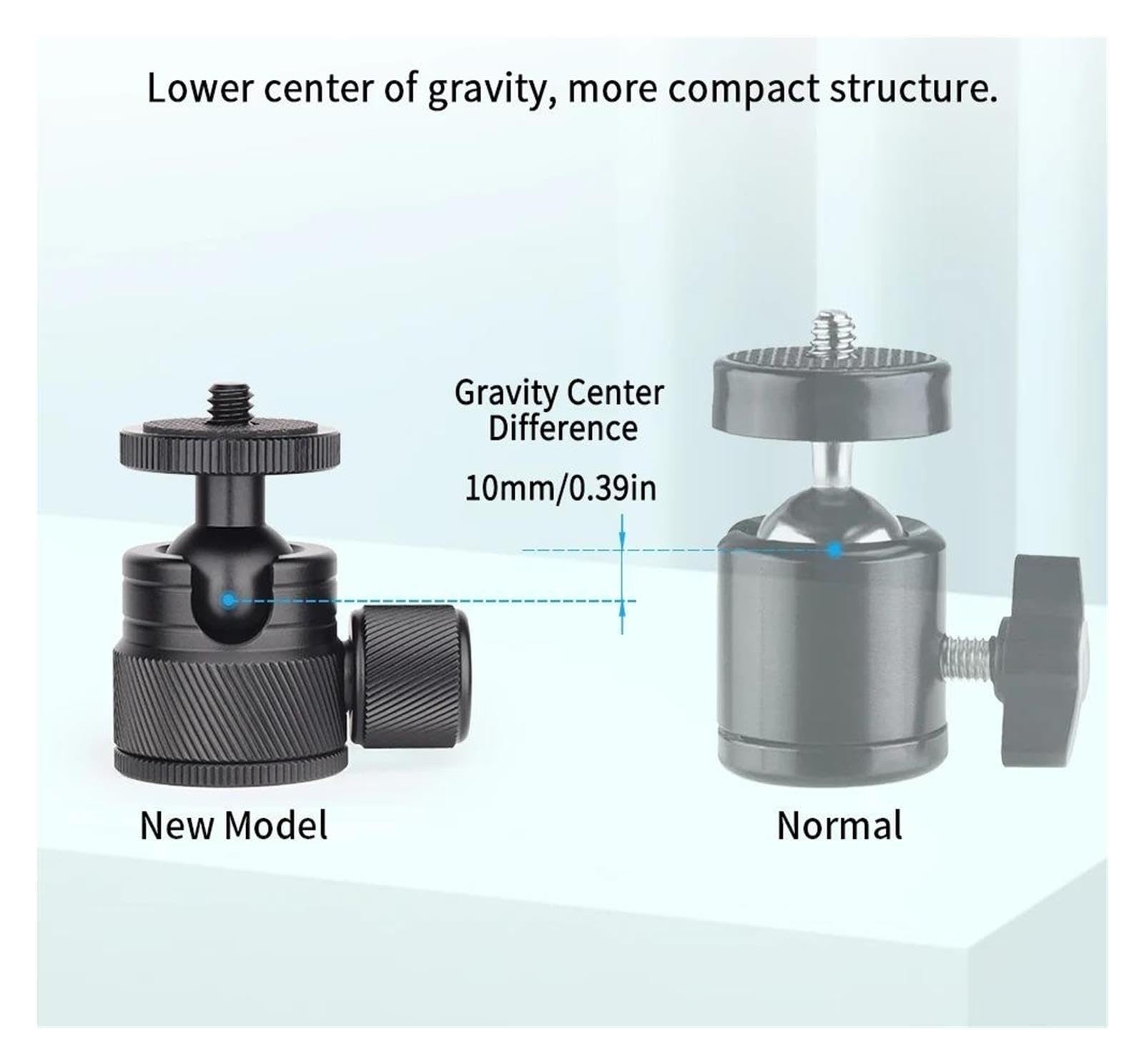 Testa a sfera a 360° a basso profilo in metallo CNC C19