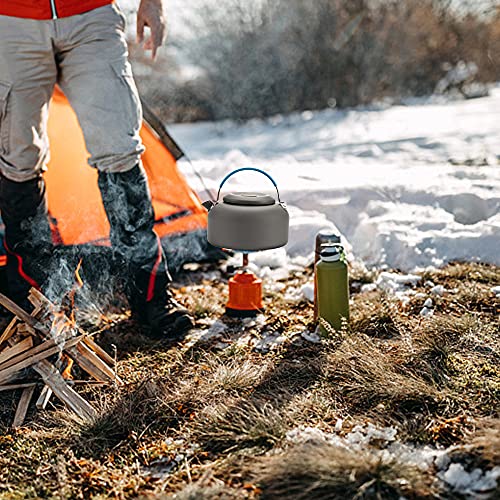 pote de café,Bule de alumínio leve ao ar livre com chaleira e cafeteira para camping, caminhada, moc