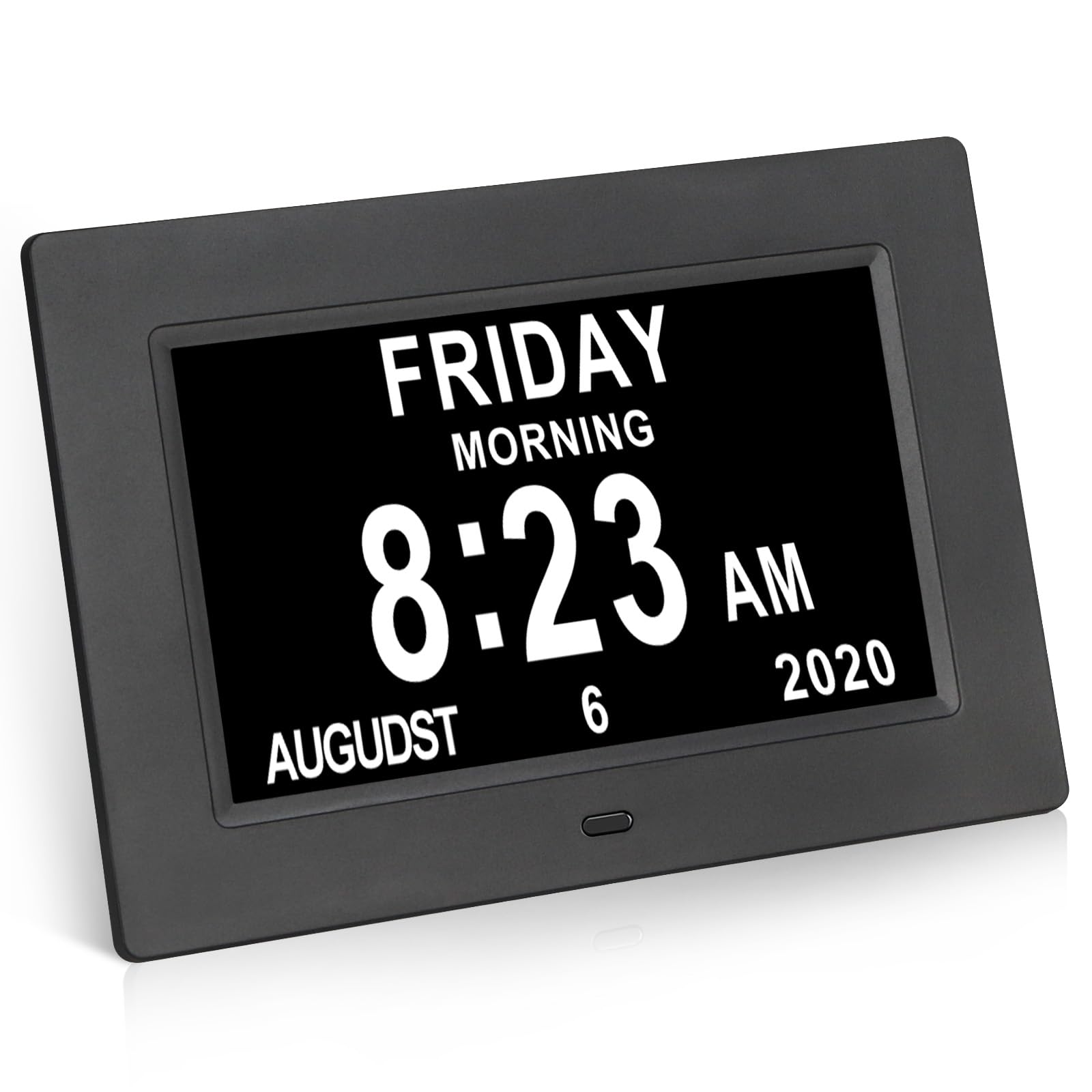 Johnziny 7'' Dementia Clocks with 12 Alarm Options, AutoDim, 4 Diaplay