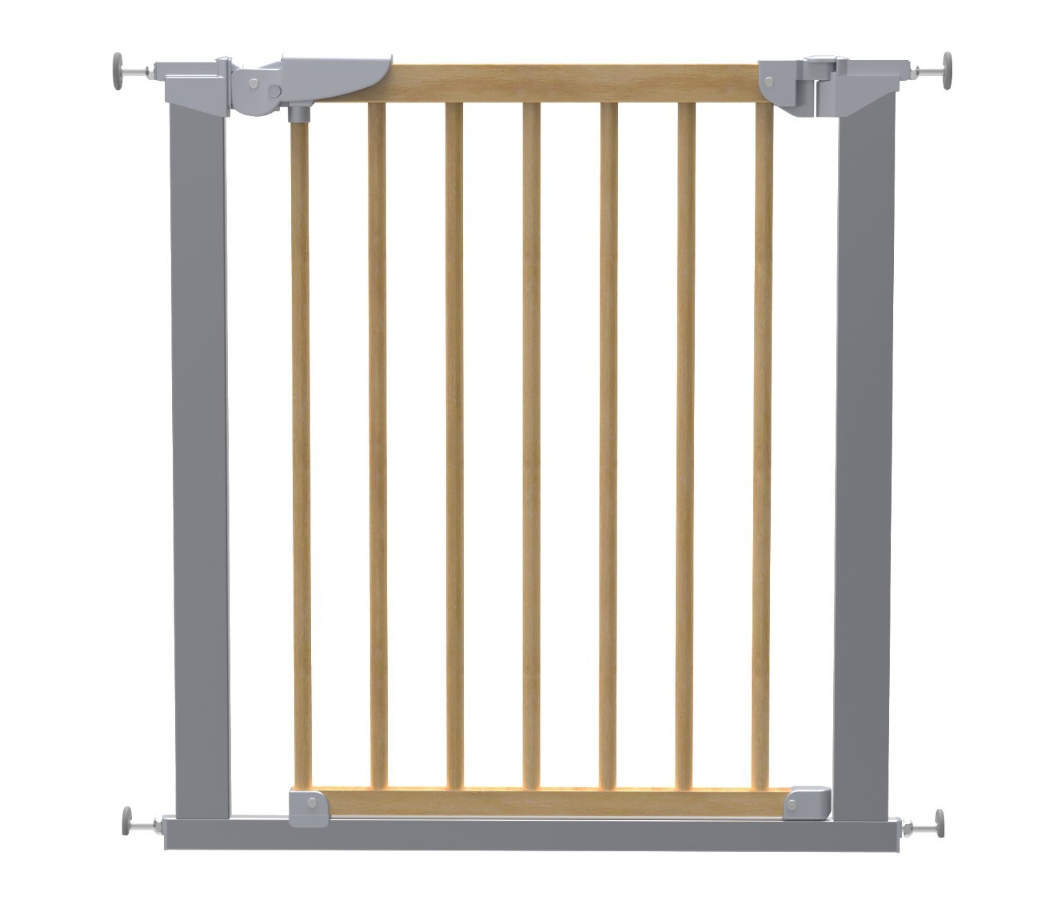 BabyDan Avantgarde True Pressure Fit Safety Gate (Beech/Silver)