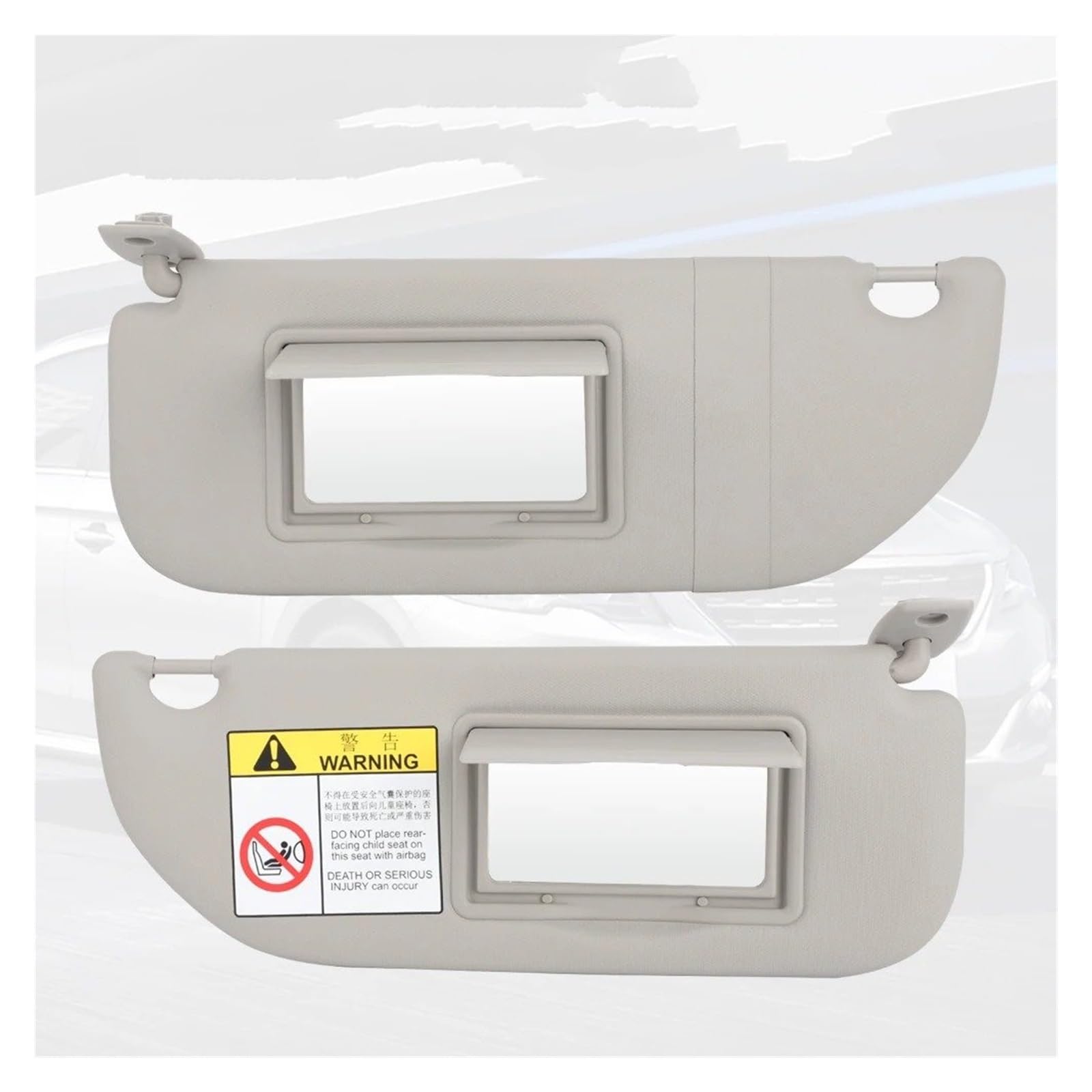 Viseras Parasol 98038433DS para Peugeot 301 para Citroen para C2 para C3 para Elysee 2014-2017 98038432DS Parasol con Espejo Accesorios Coche Visera(1 Juego)