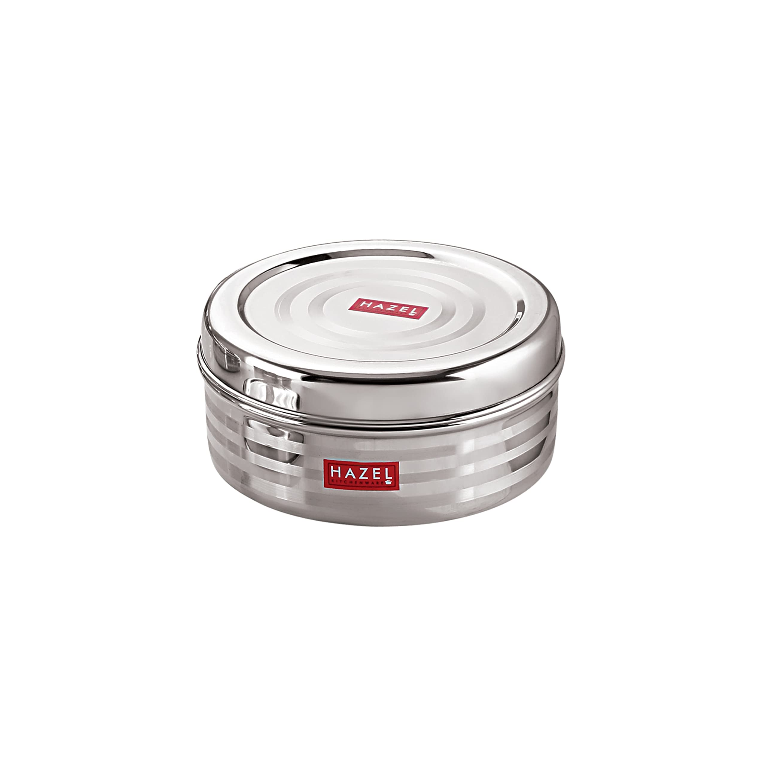 See full amazon price history chart for HAZEL Small Container For Kitchen | Round Stainless Steel Container | Container For Kitchen Storage| Small Steel Dabba of Capacity 400 ml HAZEL Small Container For Kitchen | Round Stainless Steel Container | Container For Kitchen Storage| Small Steel Dabba of Capacity 400 ml (B0B8NHZ2Q6) Amazon Price History, Amazon Price Tracker