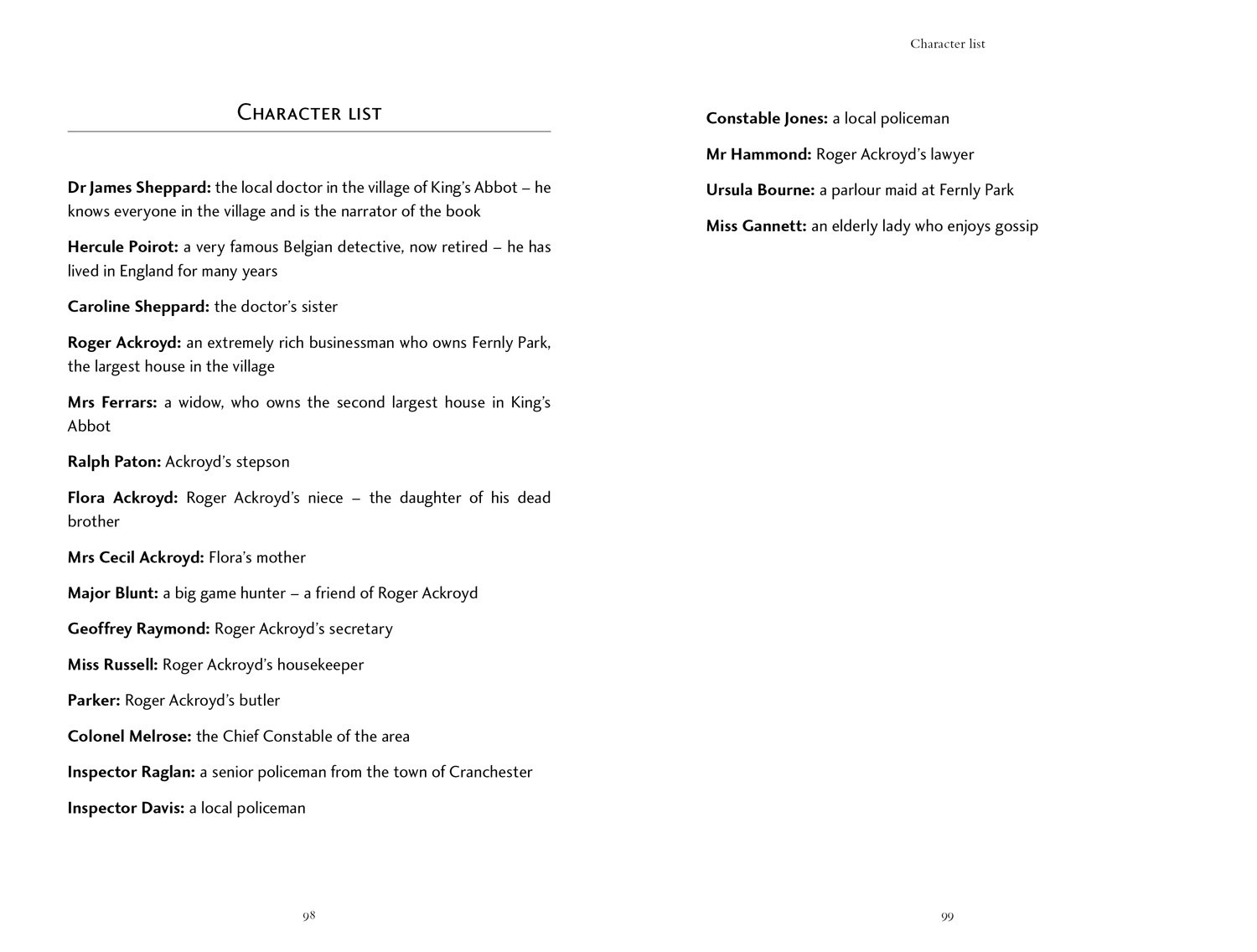 The Murder of Roger Ackroyd: Level 5, B2+