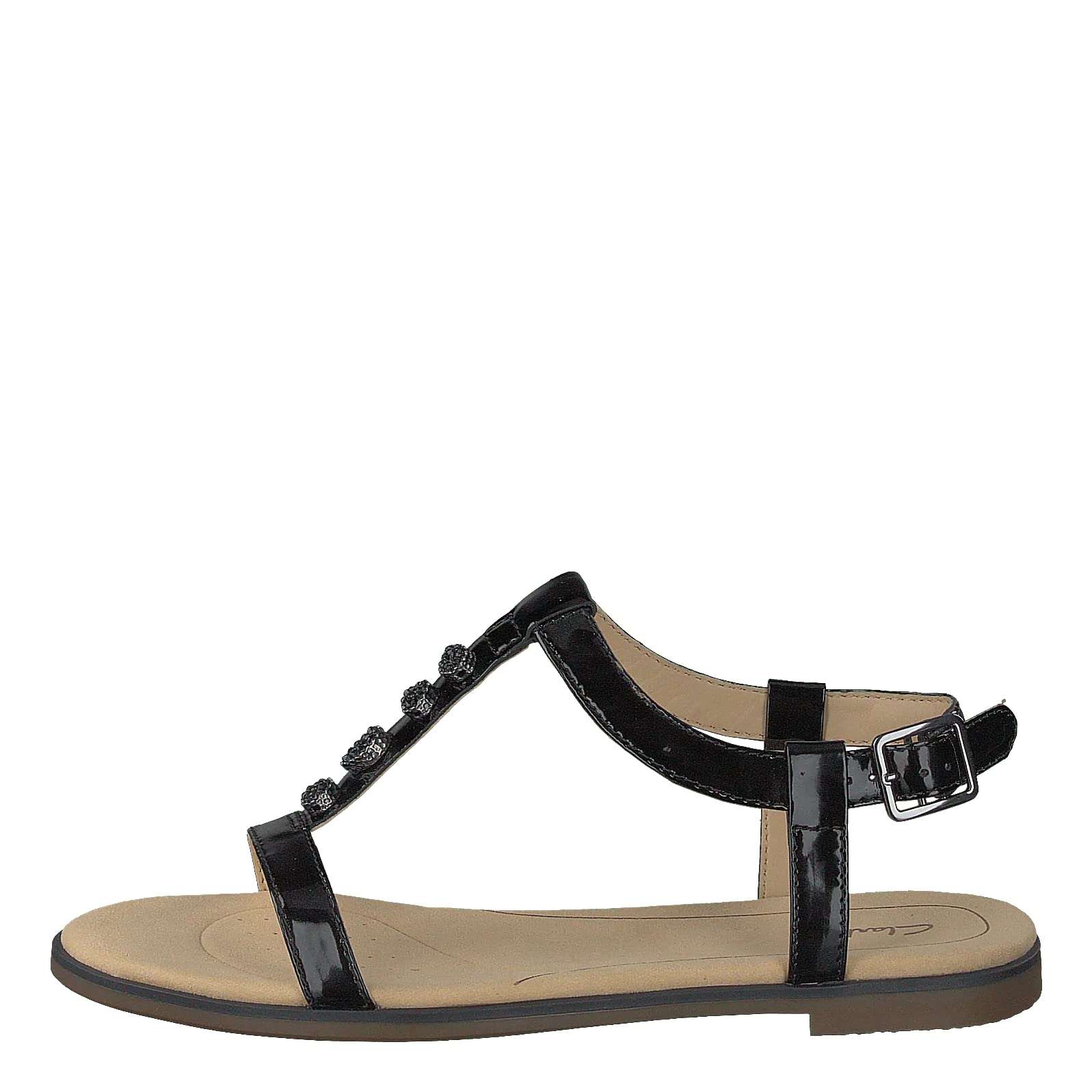 Clarks Bay Blossom Womens Patent Sandals