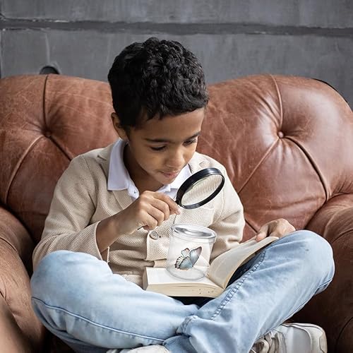 Miniatura 9 de iplusmile Caja de observación de insectos de 4 piezas con visor de aumento para escuelas de exploración de ciencia y naturaleza y actividades