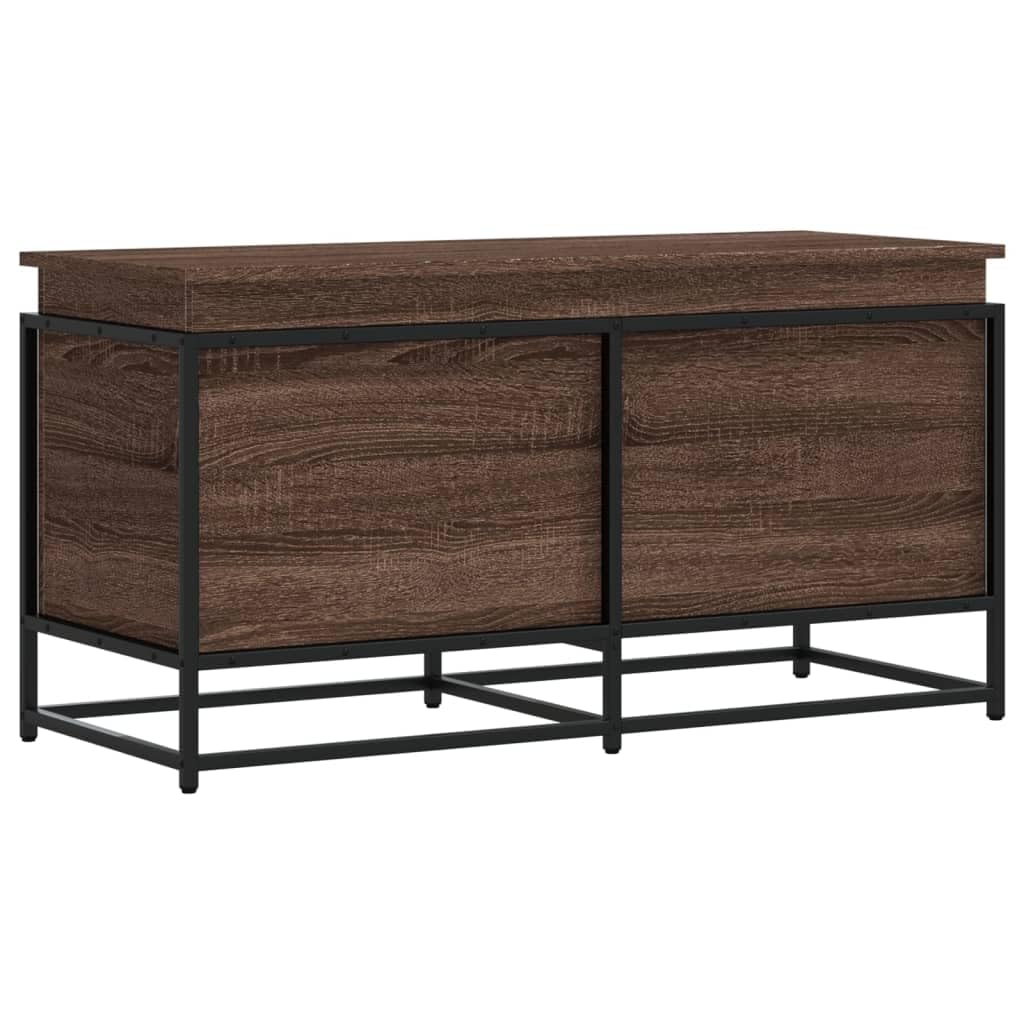 Aufbewahrungsbox mit Deckel Eichen-Optik 100x40x51,5 cm Ordnungsbox Aufbewahrung Organizer Kleideraufbewahrung zum Kleidung, Schlafzimmer, Haus, Büro