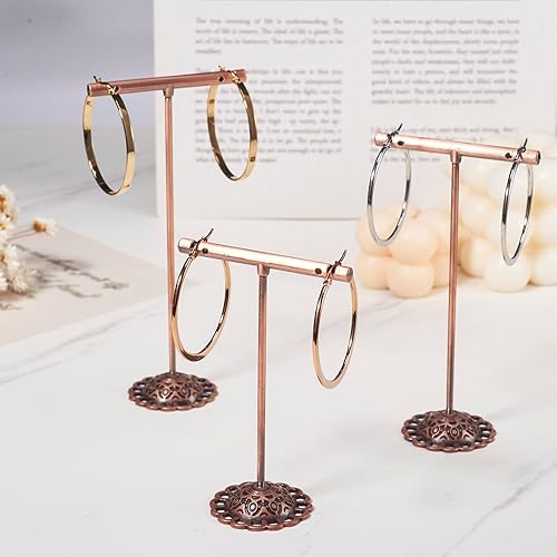 Miniatura 3 de Craftdady Juego de 6 pares de aretes de aro de acero de titanio, 6 estilos, planos, grandes, redondos, palancas abiertas, aretes tipo huggie para