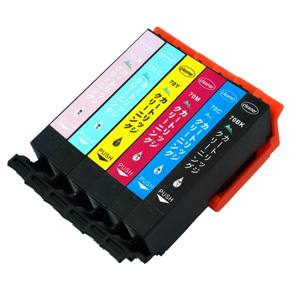 Amazon.co.jp: プリンター 洗浄インク IC6CL70 さくらんぼ 【6色セット  