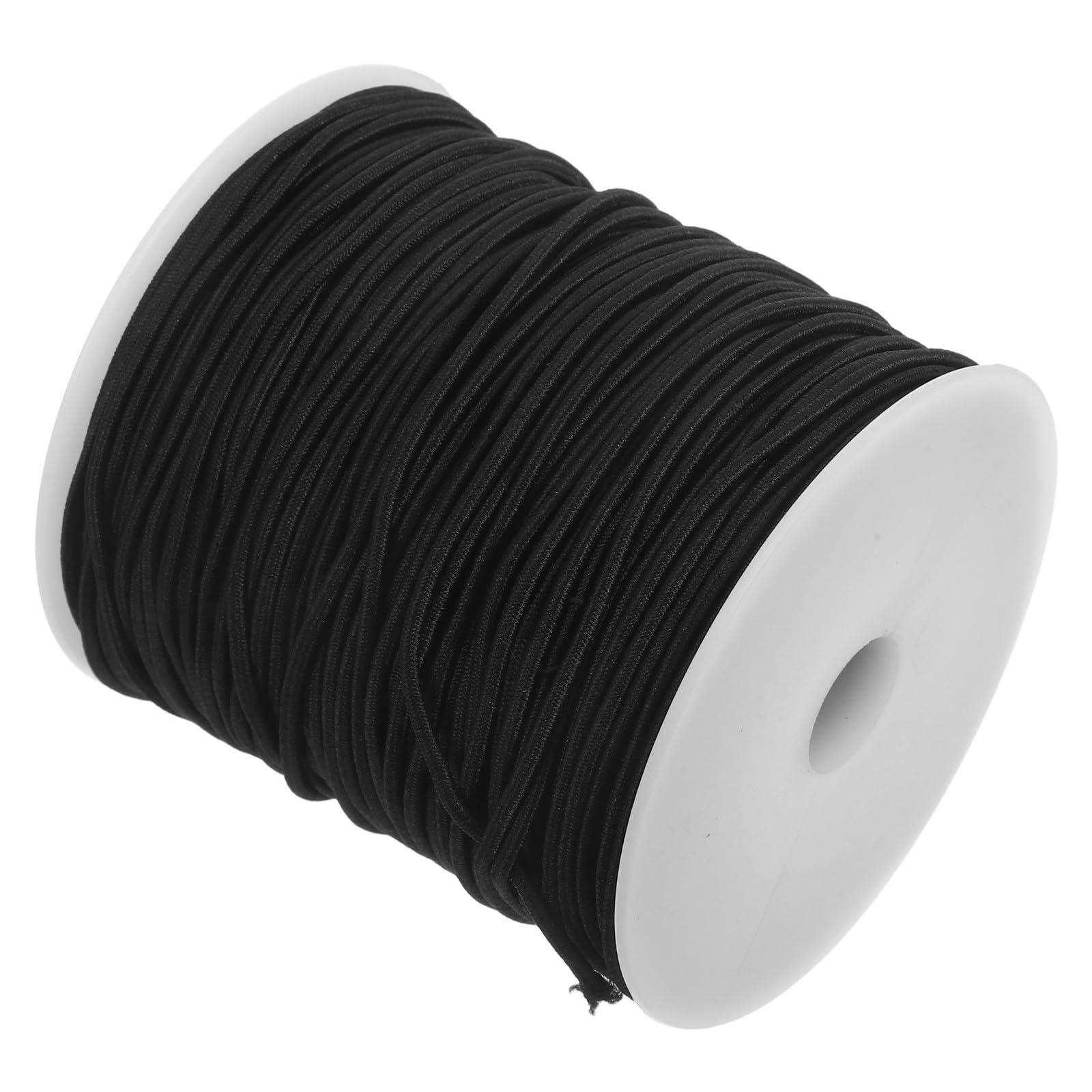 Cuerda elástica de poliéster negro NUOBESTY con alta elasticidad para diseñar bisutería