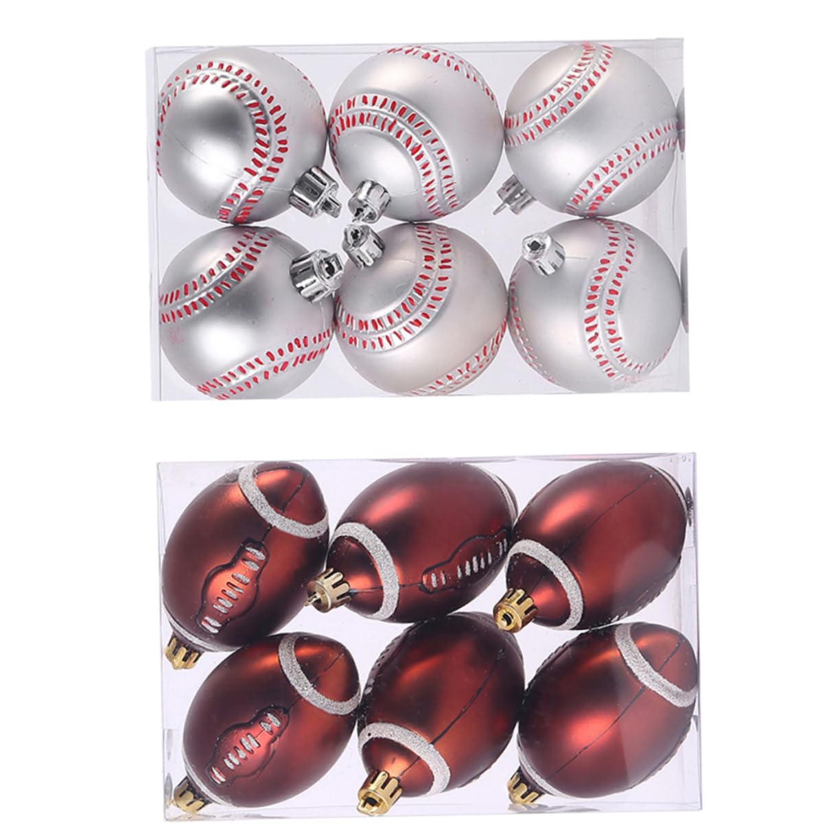Ciieeo 3juegos Colgantes Navideñas para Al Deporte Adornos De Navidad Forma De De Béisbol y Fútbol Americano y Decoración del Árbol