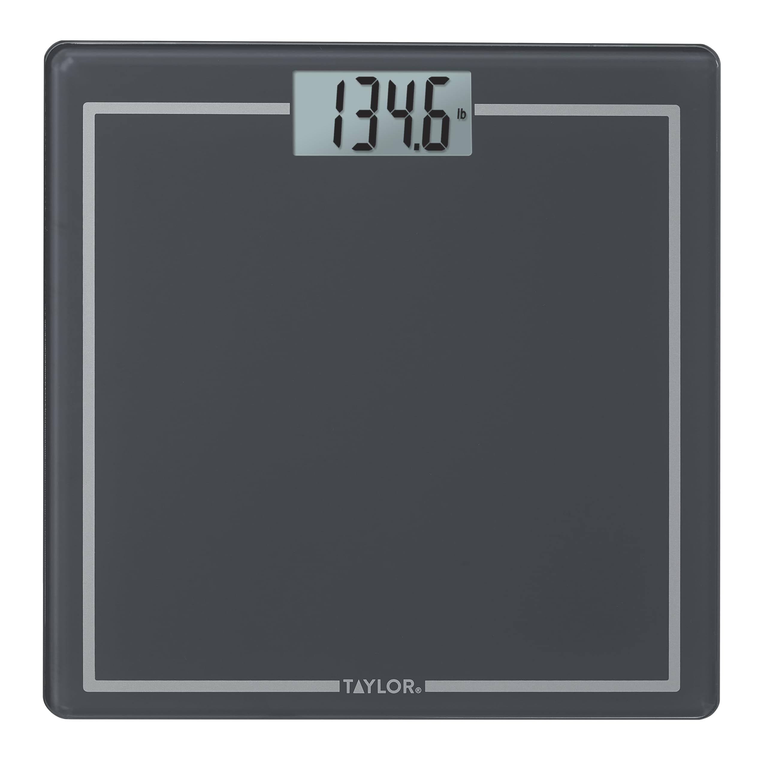 Taylor Digital Scale with Built-in Folding Handle, The Ultimate On-The-Go Portable Bathroom Scale for Body Weight, Convenient and Space-Saving Minimalist Scale, 440 lb Capacity, Steel Blue