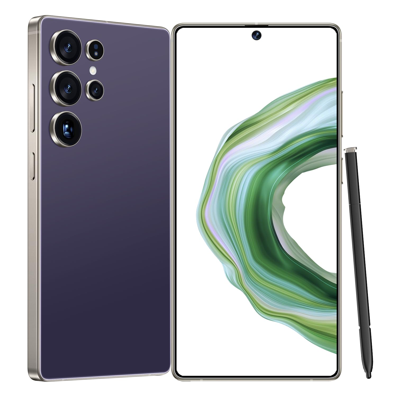 I25 Ultra Smartphone 12+512GB | Android 14 | Snapdragon 8 Gen 3 | 68MP+108MP Dual Camera | 7000mAh Battery | 6.99" FHD+ Display | Outperform Competitors in Speed & Power (Purple)
