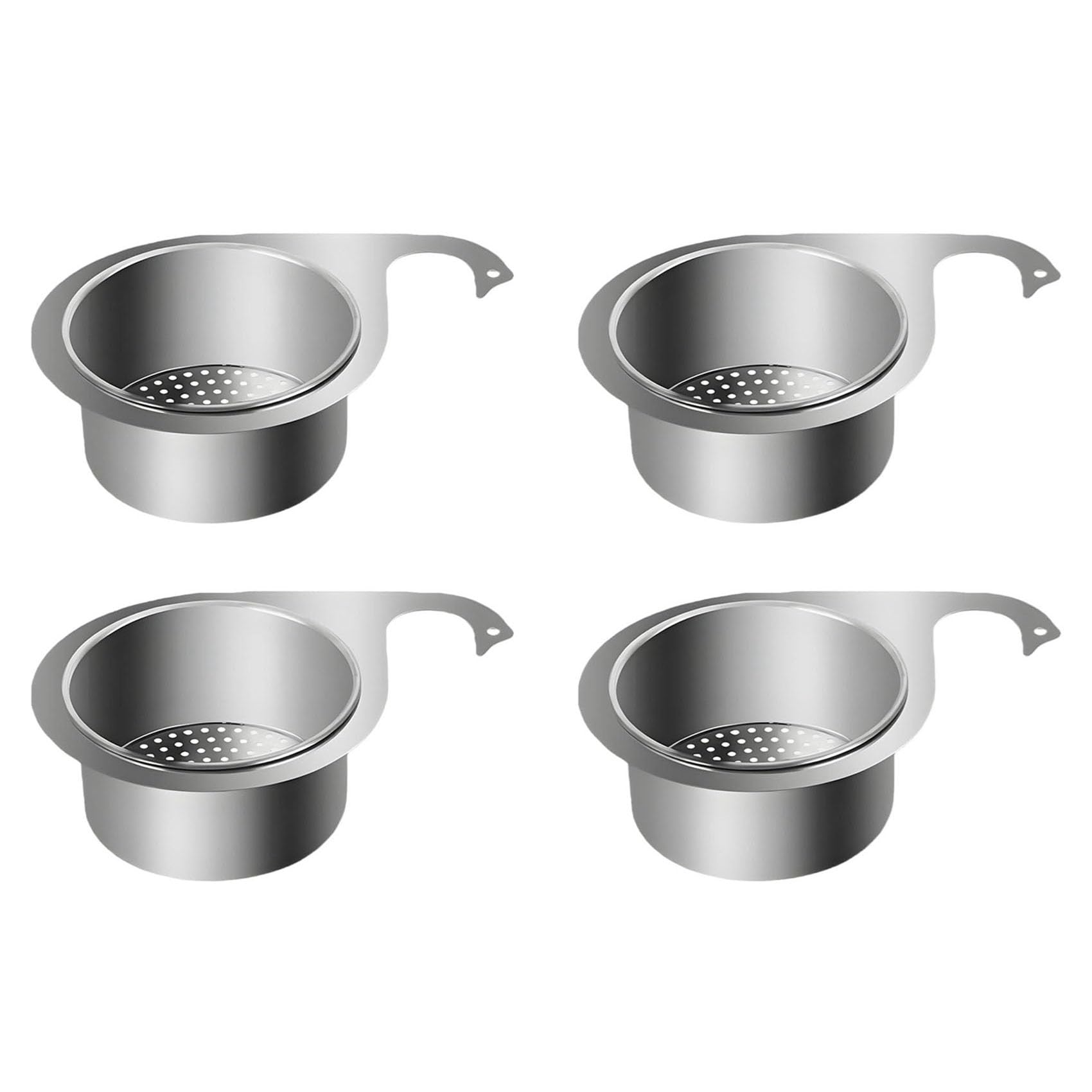 Hndhbfgrt 4X Multi-Functional Drain Basket, Stainless Steel Swan Sink Strainer Basket, Tap Hanging Filter Basket