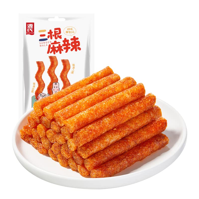 YUEPAO 三根麻辣辣棒120g×1 Bag 辣条通心棒零食 Spicy Strip Small Gluten 休闲零食 Sweet Spicy Flavor Chinese Spicy Snack 小吃 面筋Snacks Instant Snacks Spicy Snacks (1 Bag)