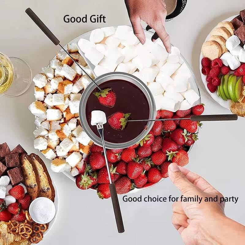 Fondue Eléctrica para Chocolate 260ML con 2 Tenedores Acero miniatura 4