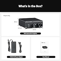 Vista 9 de Fosi Audio M04 Subwoofer Amplifier for Home Theater Mono Channel Digital Class D Integrated Power Amp for Passive Speakers Subwoofer
